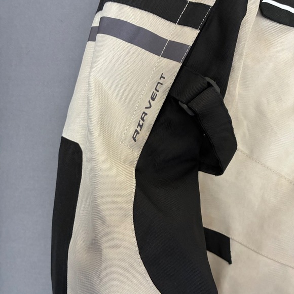 HWK Adventure Touring Motorcycle Jacket Men's Size XL Cream Black - Picture 4 of 12